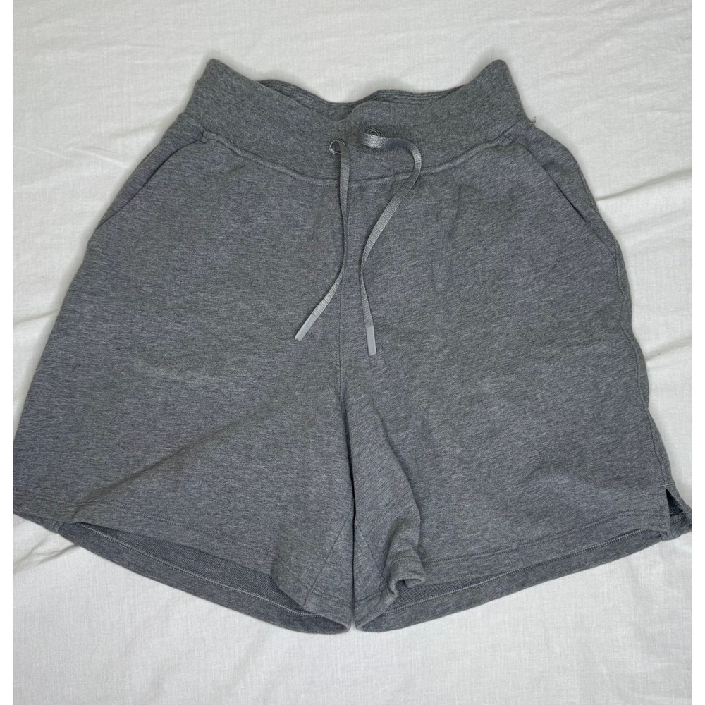 Lululemon Womens Shorts Size 4 Gray Heather Drawstring Casual Athletic Lounge